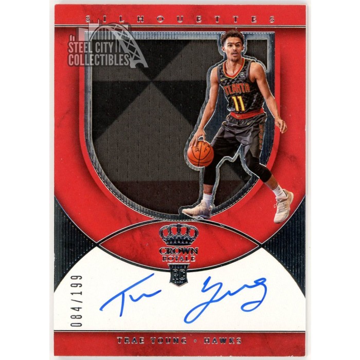 【アジア限定 NEW YEAR RC】TRAE YOUNG PANINI Trae Young 2018-19 Panini Crown Royale Silhouettes RC Patch Auto