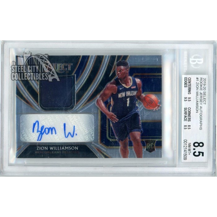 Zion Williamson 2019-20 Panini Select Rookie Patch Autograph Card