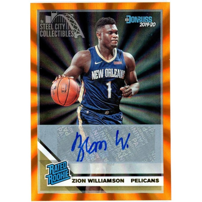Zion Williamson 2019-20 Panini Donruss Orange Rated Rookie