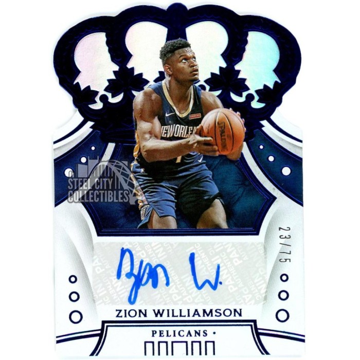 Zion Williamson 2019-20 Panini Crown Royale Blue Rookie Autograph