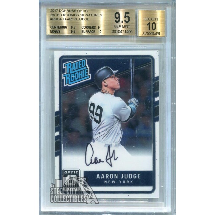 Aaron Judge 2017 Donruss Optic Rated Rookie Signatures Autograph