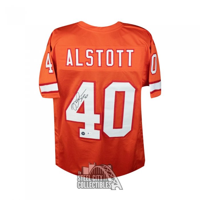 Mike Alstott Signed Red Throwback Custom Football Jersey 