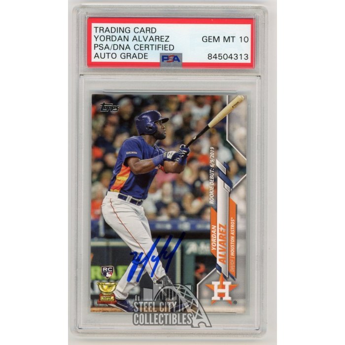 Yordan Alvarez 2020 Topps Update Autographed Rookie Card RC U-300 - PSA/DNA  Gem Mt 10