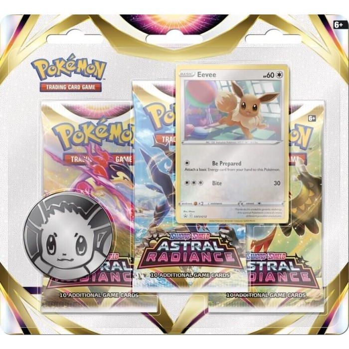 Pokemon Sword & Shield Astral Radiance 3-Pack Blister | Steel City  Collectibles