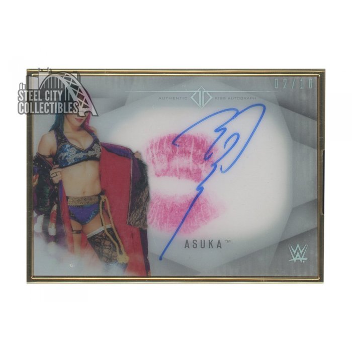 Asuka 2019 Topps WWE Transcendent Collection Kiss Card Auto 02/10