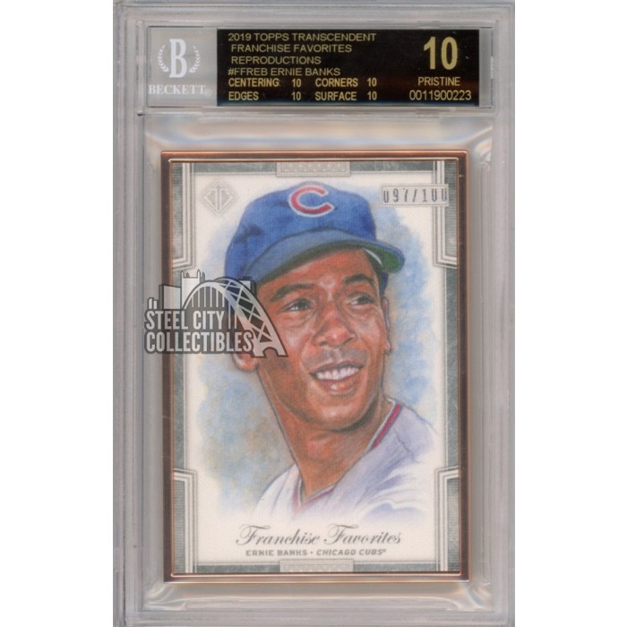 Ernie Banks 2019 Topps Transcendent Franchise Favorites Card 097/100