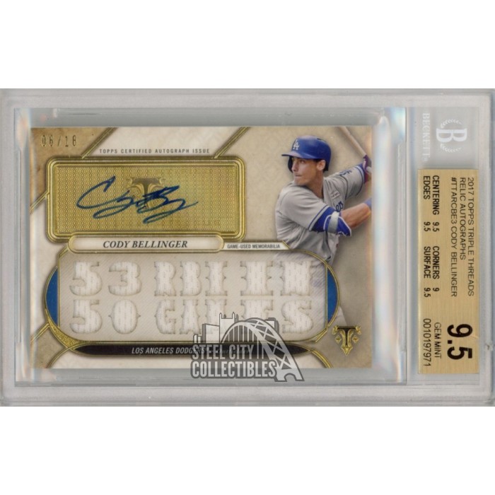 Cody Bellinger 2017 Topps Triple Threads Autograph Rookie