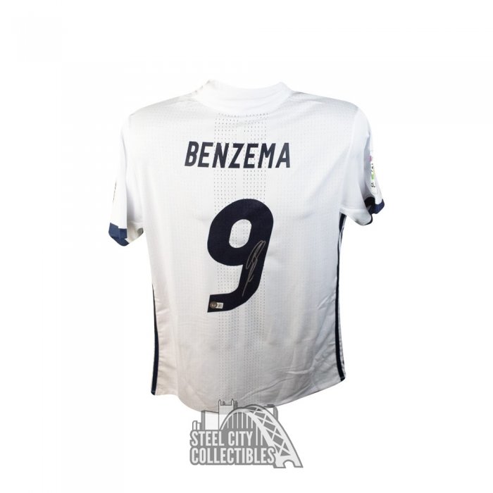 Karim Benzema Autographed Real Madrid White Adidas Soccer Jersey - BAS ...