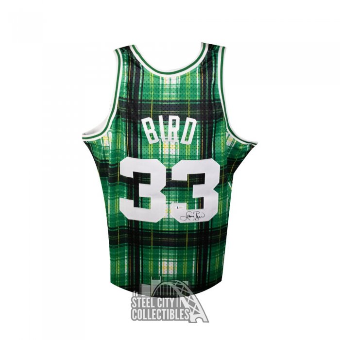Larry Bird Signed Boston Green Basketball Jersey (JSA) — RSA