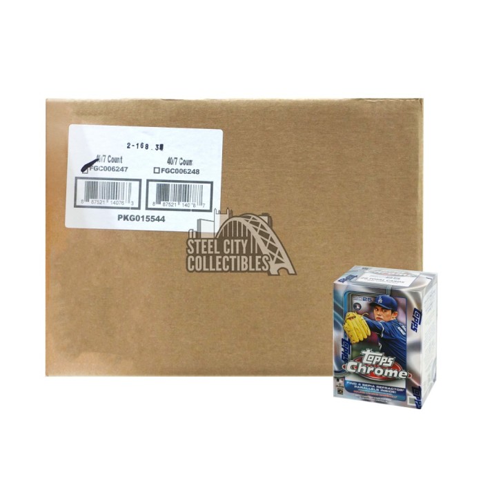 2025 Topps Chrome Baseball Blaster 40-Box Case | Steel City Collectibles