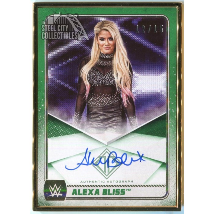 Alexa Bliss 2020 Topps Transcendent WWE Autograph Auto Card Green /15