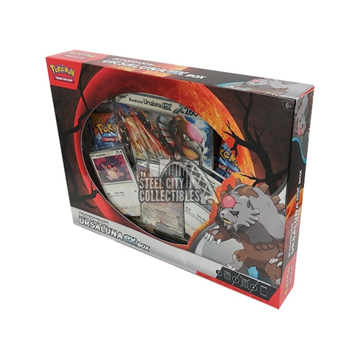 what booster packs are in bloodmoon ursaluna ex box Pokémon TCG: Bloodmoon Ursaluna ex Box – GoldenFishGames main image 1