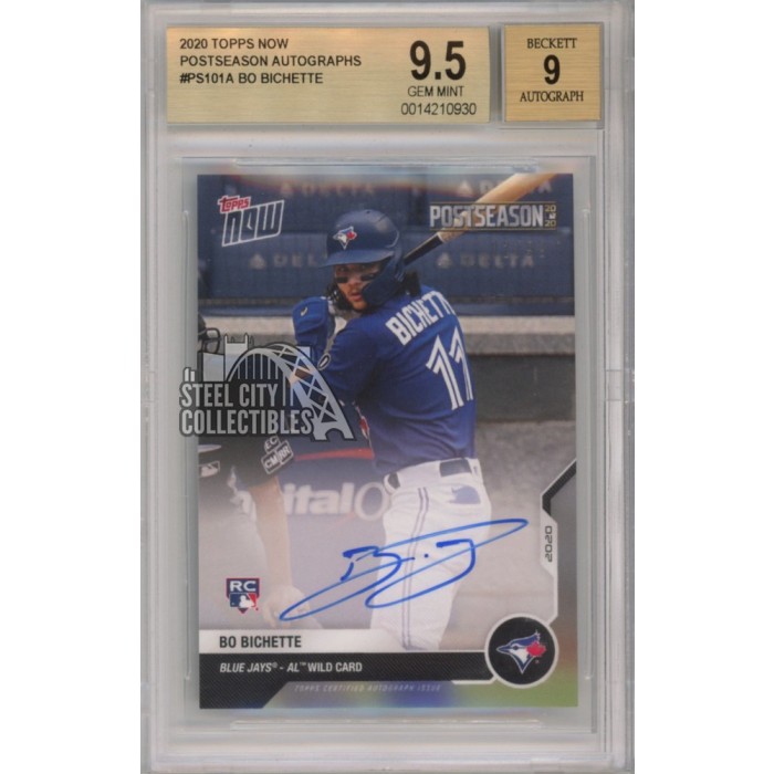 Bo Bichette 2020 Topps Now Autograph Rookie Card #PS-101A BGS 9.5
