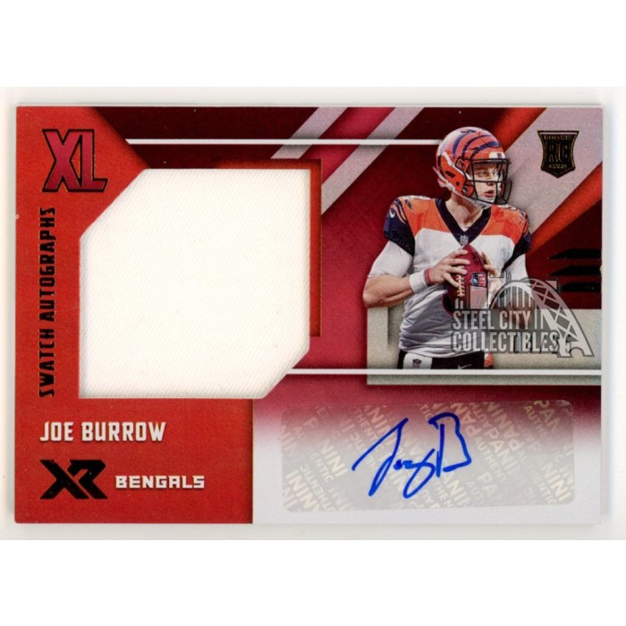 Joe Burrow 2020 Panini XR XL Autograph Rookie Jersey Card #RXL-JB