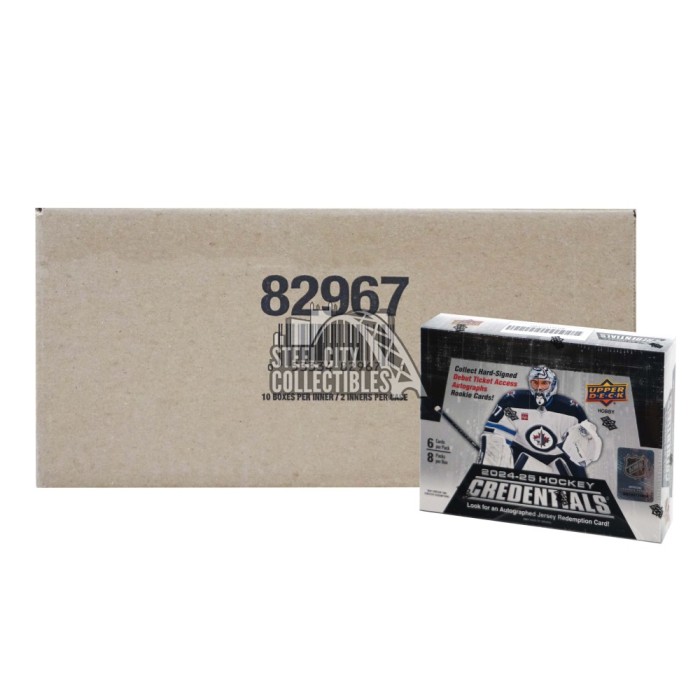 2024-25 Upper Deck Credentials Hockey Hobby 20-Box Case | Steel