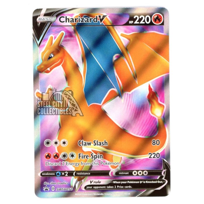 ポケモン英語版プロモCharizard V SWSH050 新品未開封 FULL ART Charizard V ULTRA RARE PROMO Pokemon SWSH050