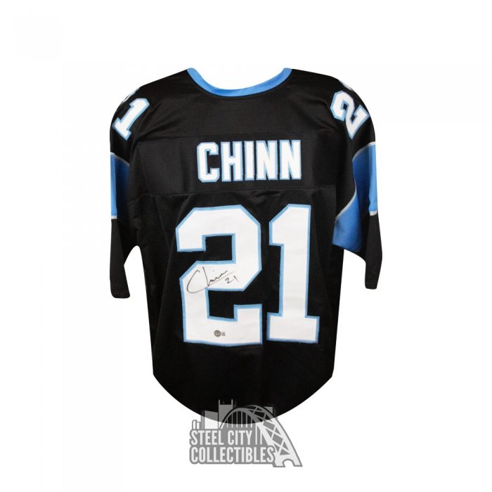 Jeremy Chinn Autographed Carolina Panthers Black Custom Football Jersey - BAS COA ...