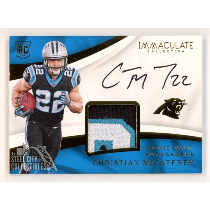Christian McCaffrey 2017 Panini Immaculate Autograph Rookie Patch