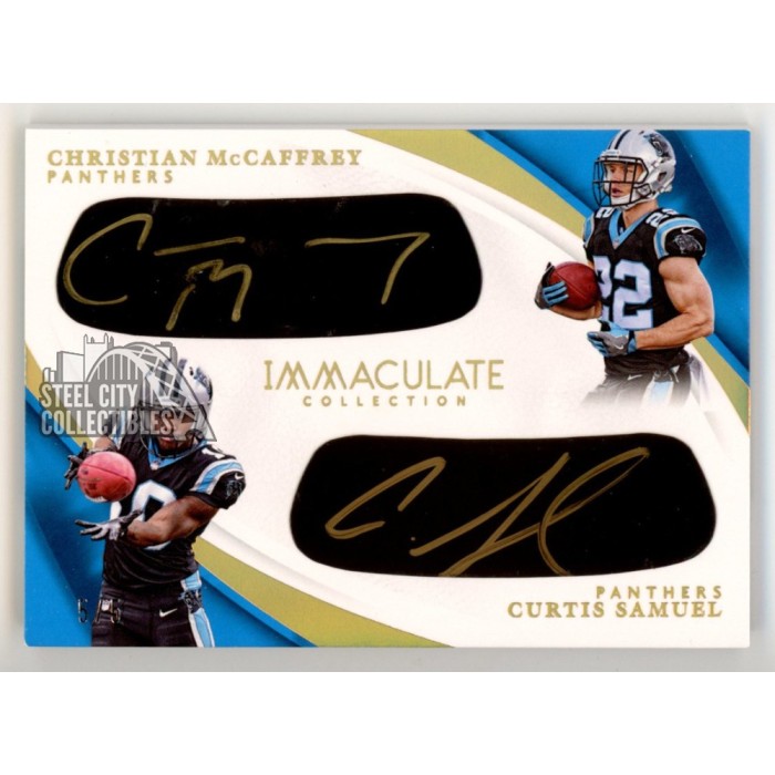Christian McCaffrey/Curtis Samuel 2017 Panini Immaculate Eye Black