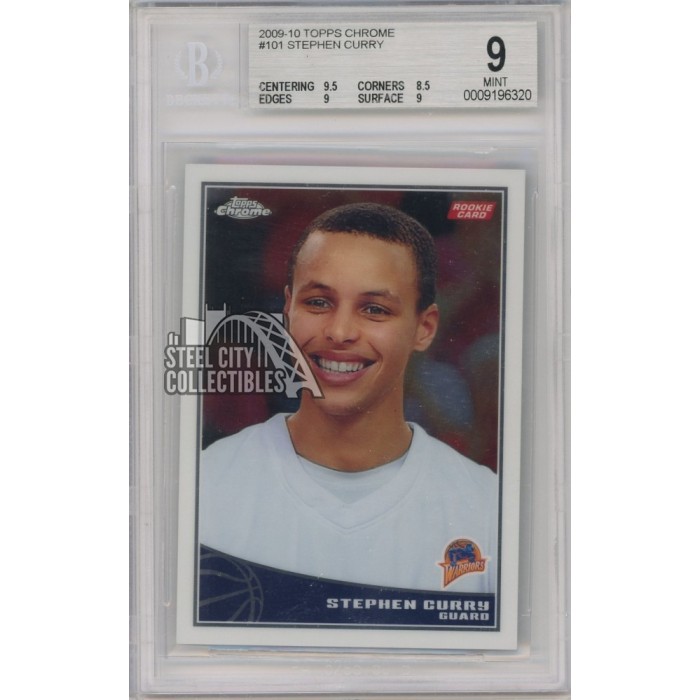 Stephen Curry 2009-10 Topps Chrome Rookie Card 559/999 #101 BGS 9