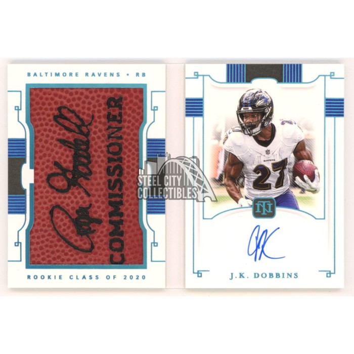JK Dobbins 2020 Panini National Treasures Autograph Rookie Football