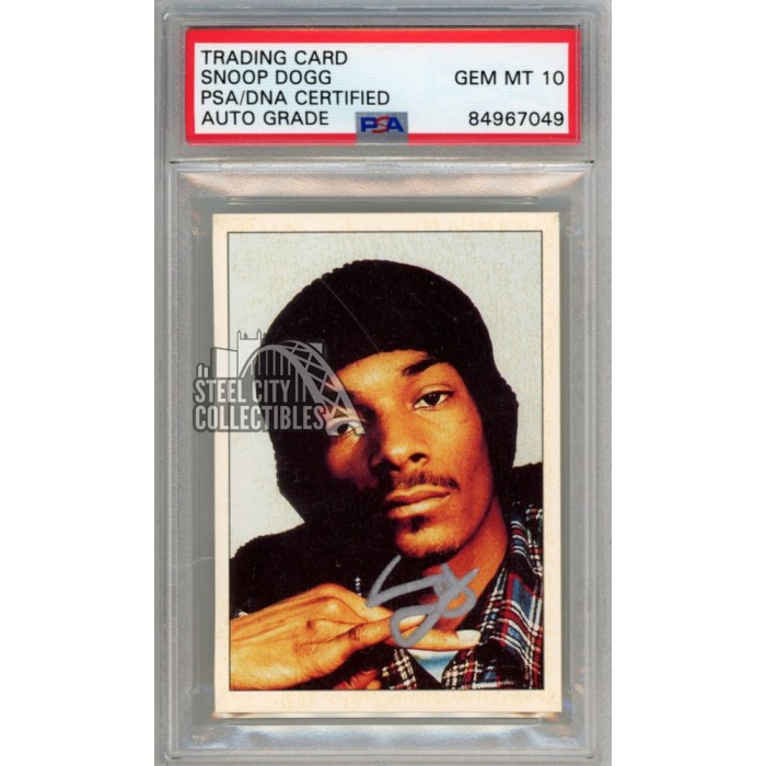 Snoop Dogg 1995 Panini Smash Hits Autograph Rookie Card #123 PSA