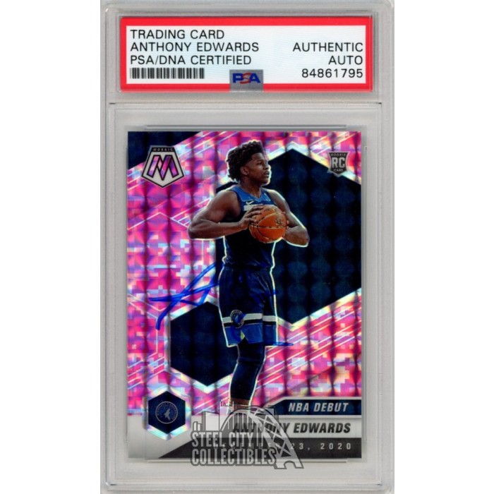 2020-21 White Box 1 of 1 Anthony Edwards Noir RPA RC PATCH