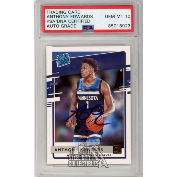Anthony Edwards 2020-21 Panini Donruss Autograph Rookie Card #201