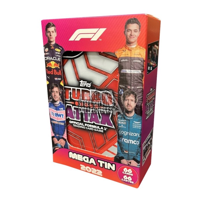 f1 turbo attax 2022 rare cards 2022 Topps Formula 1 F1 Turbo Attax Mega Tin – CardCollector2 main image 0