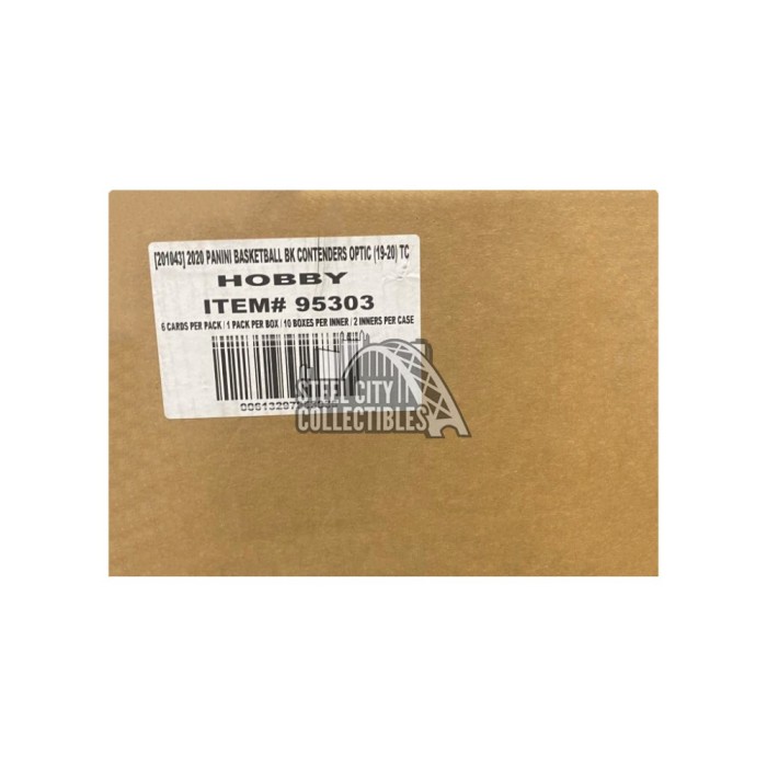 2019-20 Panini Contenders Optic Basketball Hobby 20-Box Case