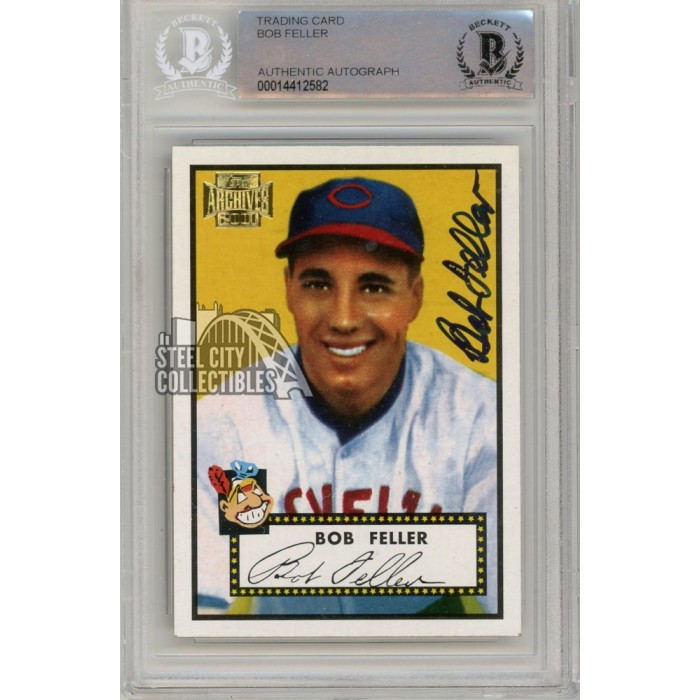 Bob Feller 2001 Topps Archives Baseball Autograph Card #88