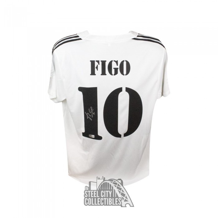 Luis Figo Autographed Real Madrid Soccer Jersey - BAS | Steel City