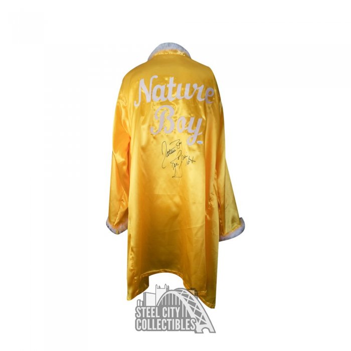 Ric Flair Autographed w/ Inscription Yellow Feather Nature Boy Robe JSA COA Steel City