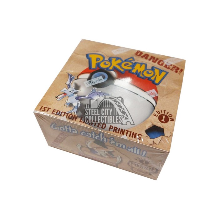 Pokemon Fossil 1st Edition Factory Sealed Booster Box