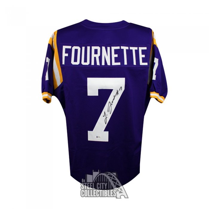 Leonard Fournette Autographed LSU Custom Purple Football Jersey