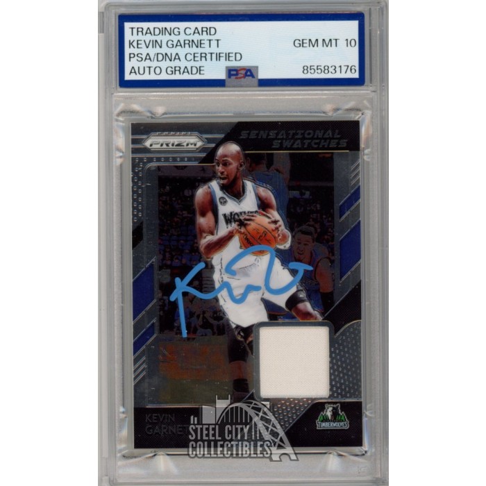その他 KEVIN GARNETT auto psa9 Kevin Garnett 2018-19 Panini Prizm Autograph Jersey Card #17