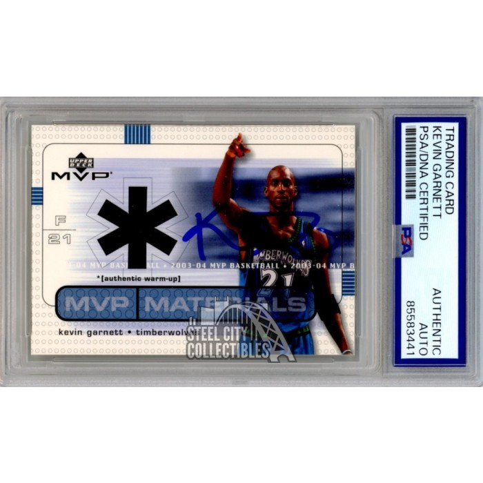 Kevin Garnett 2003-04 Upper Deck MVP Autograph Jersey Card #KG-WU