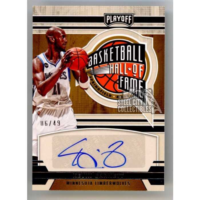 Kevin Garnett 2021-22 Panini Playoff Hall Of Fame Autograph Card