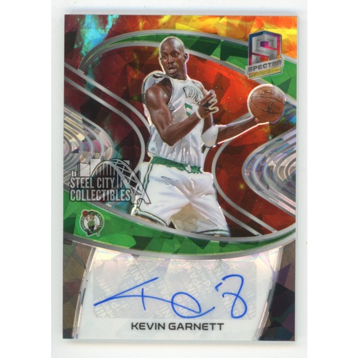Kevin Garnett 2020-21 Panini Spectra Cracked Ice Autograph