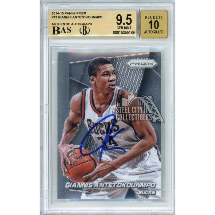 Giannis Antetokounmpo 2014-15 Panini Prizm Autograph Card
