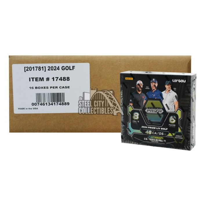 ◼️GLAY◼️MMH－PREMIUM BOX－ 2024 Panini Prizm LIV Golf Hobby 16-Box Case | Steel City