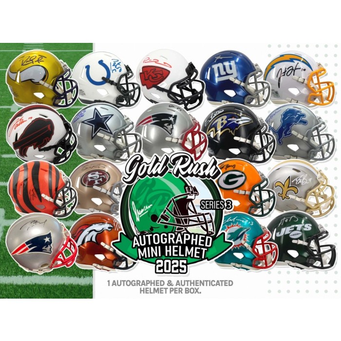 2025 Gold Rush Autographed Mini Helmet Football Edition Series 3