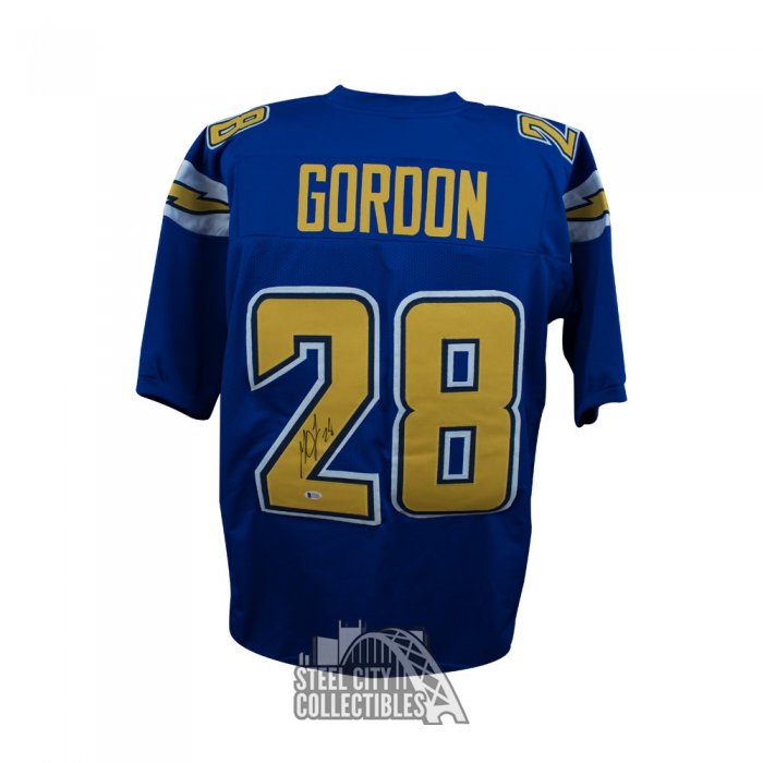 Melvin Gordon Autographed Los Angeles Custom Color Rush Football Jersey -  BAS COA