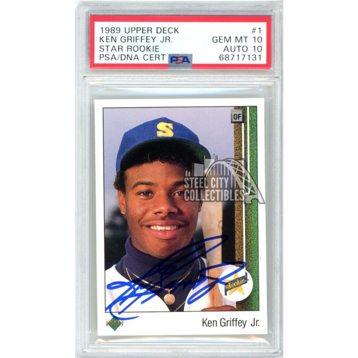 Ken Griffey Jr 1989 Upper Deck Autograph RC Rookie Card PSA 10 PSA/DNA