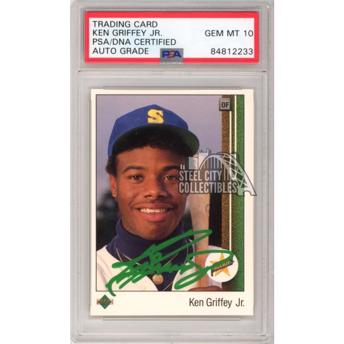 Ken Griffey Jr 1989 Upper Deck Autograph Rookie Card #1 PSA