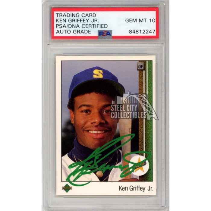 Ken Griffey Jr 1989 Upper Deck Autograph Rookie Card 1 PSA/DNA 10
