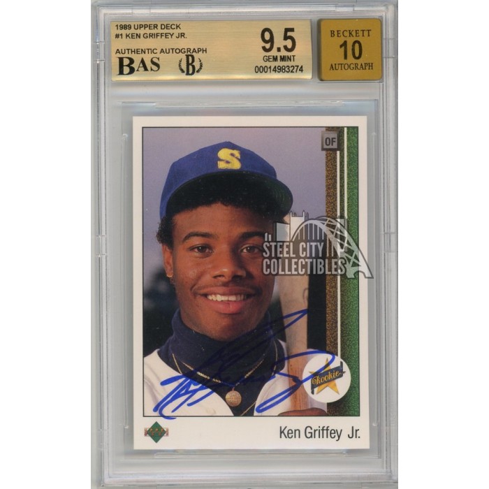 Ken Griffey Jr 1989 Upper Deck Autograph Rookie Card 1 BGS 9.5 BAS 10