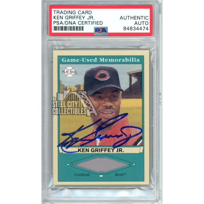 Ken Griffey Jr 2003 Upper Deck Play Ball Autograph Jersey Card #PB