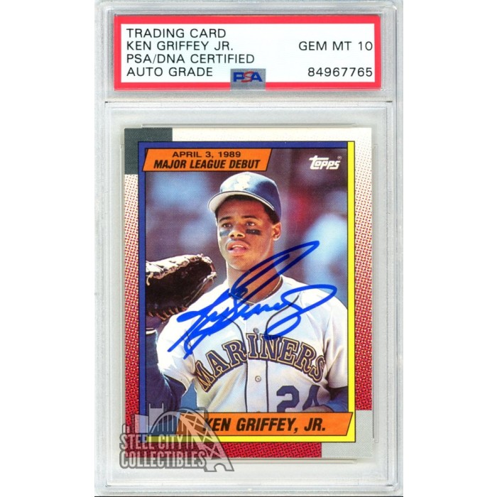 Ken Griffey Jr 1989 Topps Autograph Card #46 PSA/DNA 10 | Steel City ...