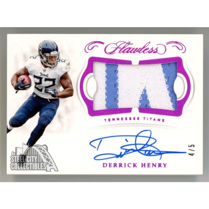 Derrick Henry 2018 Panini Flawless Football Autograph Patch Card